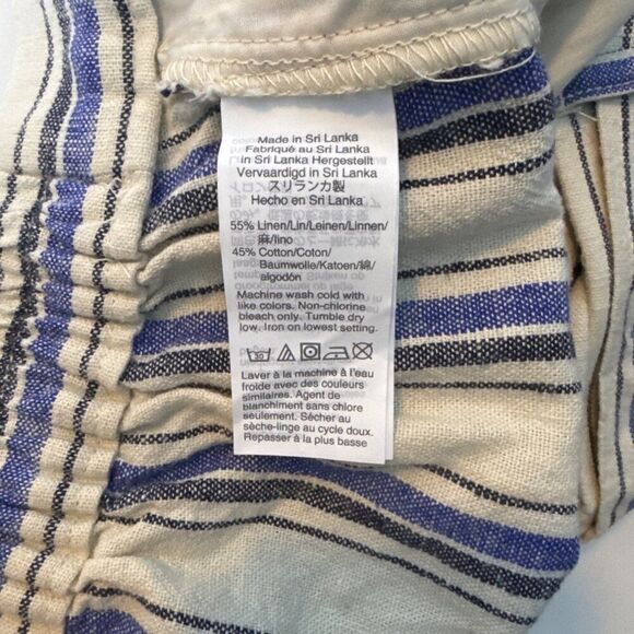 J.Crew Womens Striped Linen-Cotton Shorts With Belt Size 2 - Picture 5 of 6